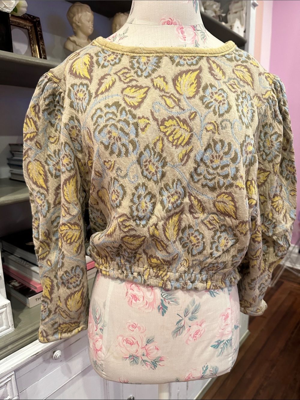 Free People No Ordinary Top Jacquard Cropped Pullover